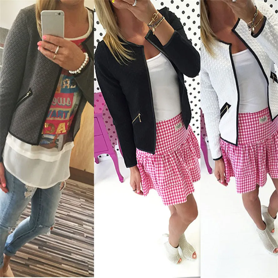 Luck Dog Women Long Sleeve Lattice font b Tartan b font Cardigan Top Coat Jacket Outwear