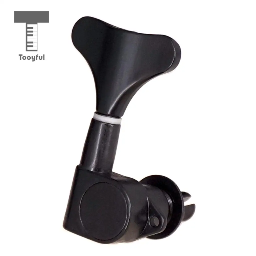 Tooyful Electric Bass String Tuning Peg Tuner Sealed Fish Tail Button for 4/5/6 String Bass