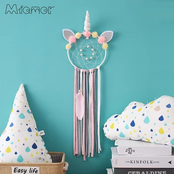 

MIAMOR Unicorn Dream Catcher & Wind Chimes Nursery School & Kids Room Decoration Wedding & Home Wall Decor Accessories AMOR083
