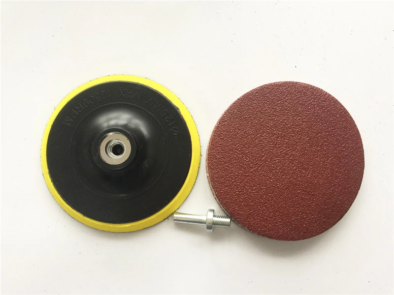 1pc M10 125mm Polishing Disk Discs + 10pcs Sticky Adhesive Sandpaper Disc Chuck 125mm Angle Grinder Dremel Tool Accessories angle-grinder-discs
