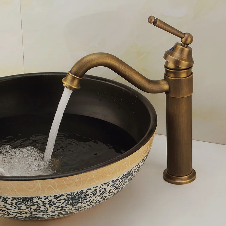 الشحن مجانا النحاس مياه الحنفية تل تصميم العتيقة برونزية الحمام حوض المغسلة الحنفية الغرور النحاس صنبور مياه الحنفية كرين DONA4032
