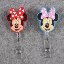 Мультяшная мышь мальчик девочки выдвижной пластиковый значок держатель катушка мышь выставка ID Enfermera имя карты больница офис нагрудная карта