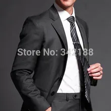 Скидка! Изготовленные на заказ боковая щелевая темно-серая смокинги для жениха/тупые лацканы лучшие мужские для шаферов мужские свадебные костюмы/дешевые жениха tuxedow