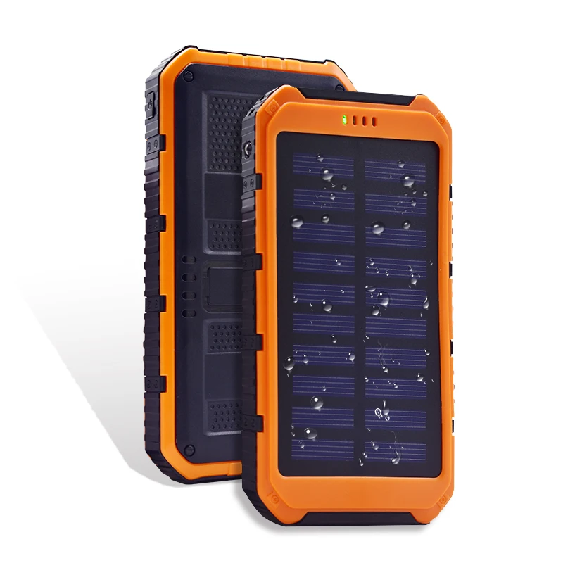 

Power Bank 20000mAh Portable Solar Powerbank Extreme Mobile Phone Battery Case Charger Pack Dual USB LED for All Smartphone