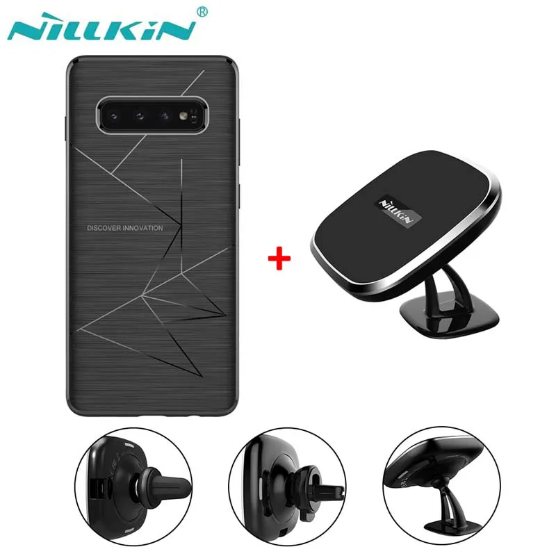 

NILLKIN Qi Wireless Charger for Samsung Galaxy S10 S10 Plus and Quality Tpu Magic Case for Galaxy S10 S10+ Portable Charger Pad