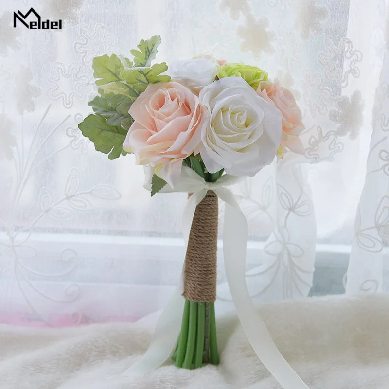 champagne white green rose