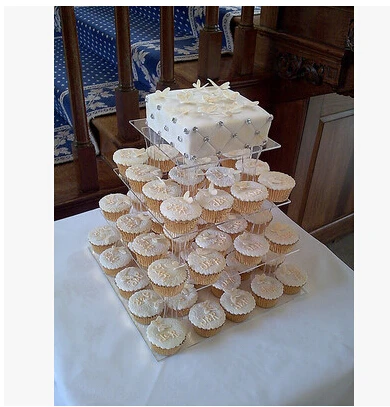 Offre Le Moins Cher Presentoir A Gateaux De Mariage En Acrylique Carre Transparent 4 Niveaux Support A Cupcakes Pour Fete De Mariage Aliexpress