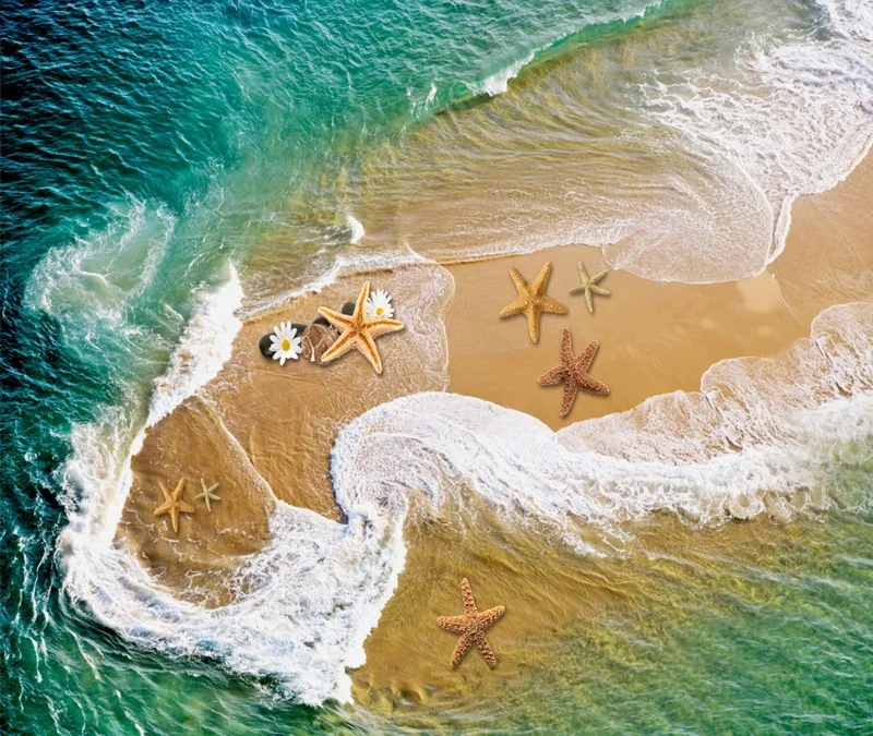 3D фотообои для гостиной аквариума спальни морской воды бесплатная доставка|floor