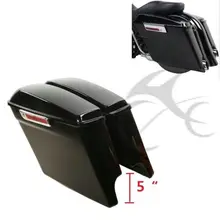 5″ Extended Stretched Saddlebags With Keys For Harley FLHTCU Road King 2014-2016