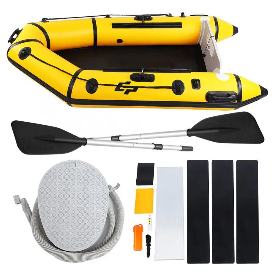 

1Pcs 230 * 128 * 33cm Inflatable Boat PVC Mesh Cloth Inflatable Kayak Folding Inflatable Boat Thicken Drifting Accessories