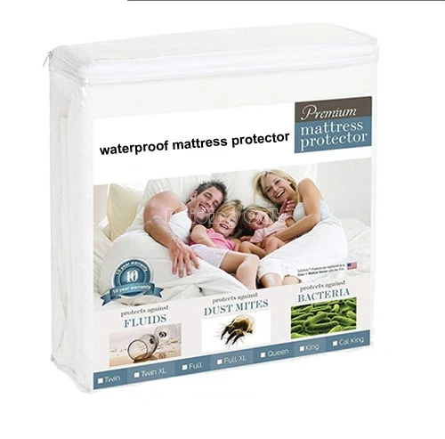 

New Waterproof Mattress Protector 1pcs Terry Cloth Bed Sheet with Elastic Band Waterproof Fitted Sheet Twin Full Queen King Size