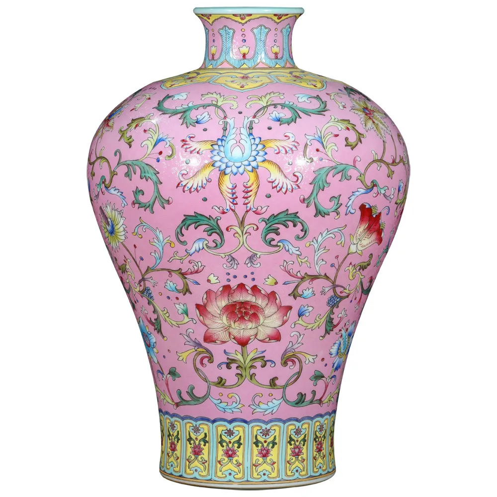 Антикварная Jingdezhen ручная работа соединение лотоса розы украшение роскошная