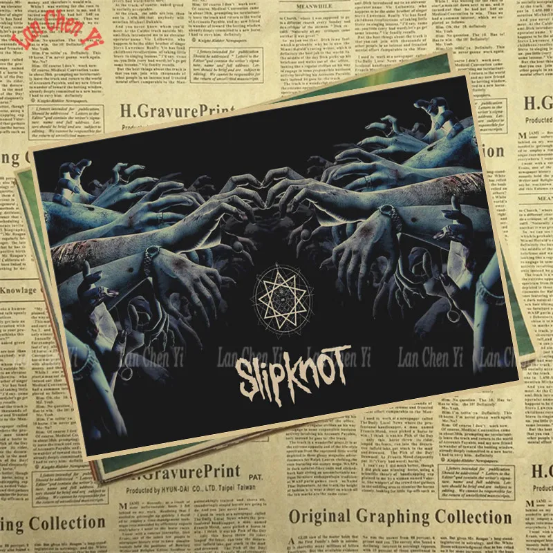 Slipknot Группа Музыка крафт-бумага плакат Винтаж Высокое качество печати рисунок ядро декоративная живопись