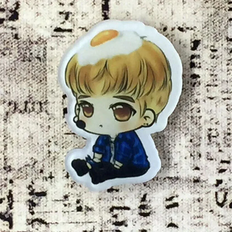 1 шт. Лидер продаж милые Мультяшные значки на брошь EXO Kris Oh Se Hun Luhan булавка рюкзак