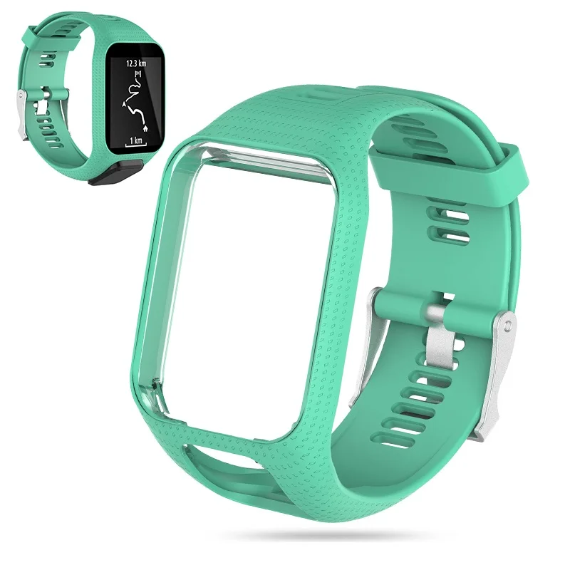 Замена силиконовых наручных часов Ремешок для TomTom Runner 2 3 Spark 3 gps спортивные часы Tom 2 3 серии мягкий смарт-браслет - Цвет: Mint green