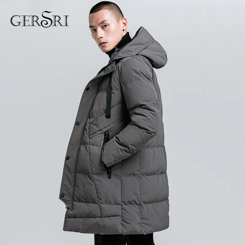 

Gersri Winter Jacket Men Hat Detachable Warm Coat Causal Parkas Cotton Padded Winter Jacket Men Clothing Big Size 3XL 4XL