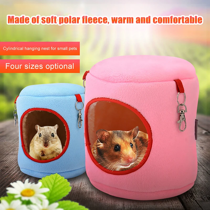 New Hamster Cage House Cylindrical Hanging Nest Cute Hammock Cotton Bed for Small Pets Hamsters Squirrel Guinea Pigs Chinchillas