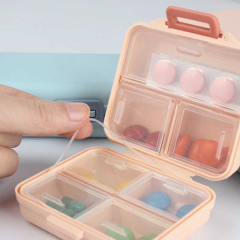 GUANYAO портативная косметичка для путешествий Медицинский Набор маленькая коробка для таблеток маленькая медицина 7-дневная Высокая PP 7 решеток уплотнение легко положить в мешок квадратный