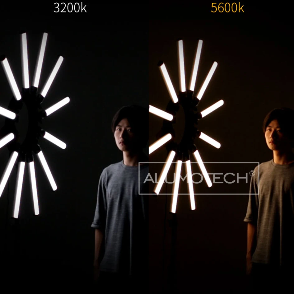  ALUMOTECH Foldable Easy Carry With 180W Bi-color 3200K~5600K LED Light For Photography Studio Video