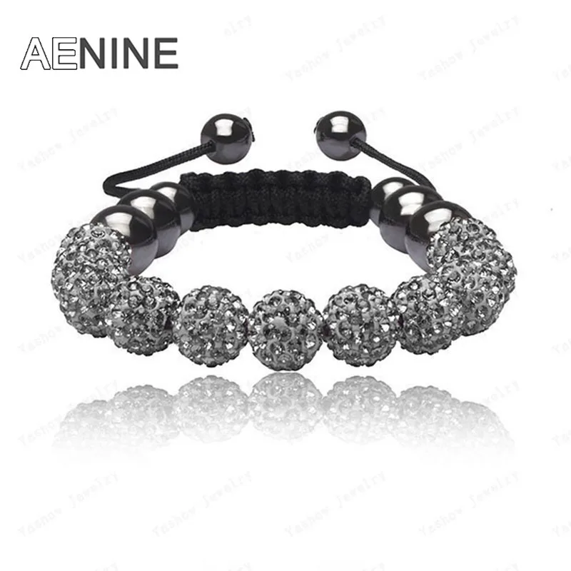 AENINE женские браслеты и ювелирные изделия 10 мм Micro Pave CZ Хрустальный шар для