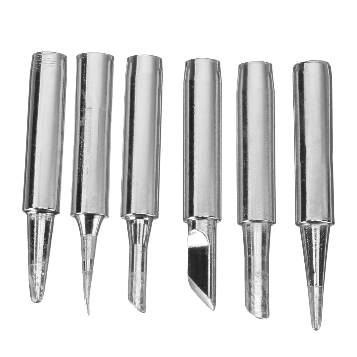 6PCS Metal Replacement Soldering Iron Tips Kit 900M Lead Free Soldering