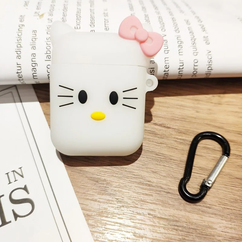 Cute Earphone Case For AirPods Cover For Air Pods Cartoon Accessories For Apple Airpods Silicone Case With Key Rings Strap (12)