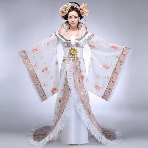 На Лето 2018 китайский женский Datang у zetian национальное платье костюмы костюм Hanfu Фея фотография