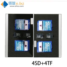 Серебряный Красный Синий предложение 8 в 1 алюминиевый ящик для хранения сумка кошелек с отделами для карт кошелек большой емкости для 4* для Sd 4* mirco