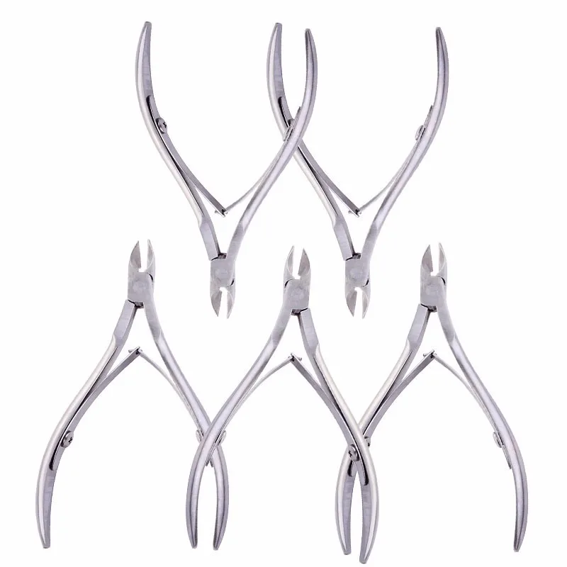 

5Pcs/Lot Stainless Steel Nail Art Cuticle Nipper Dead Skin Sharp Nail Cutter For Pedicure Manicure Pliers Cutter Beauty Tool