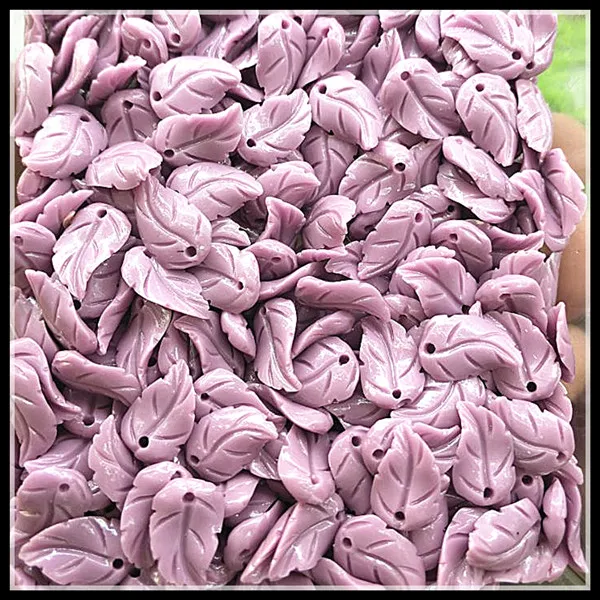 

50pcs nice leaves pendants clay material size 9x14mm spacer beads for diy jewelry making accessories free shipping