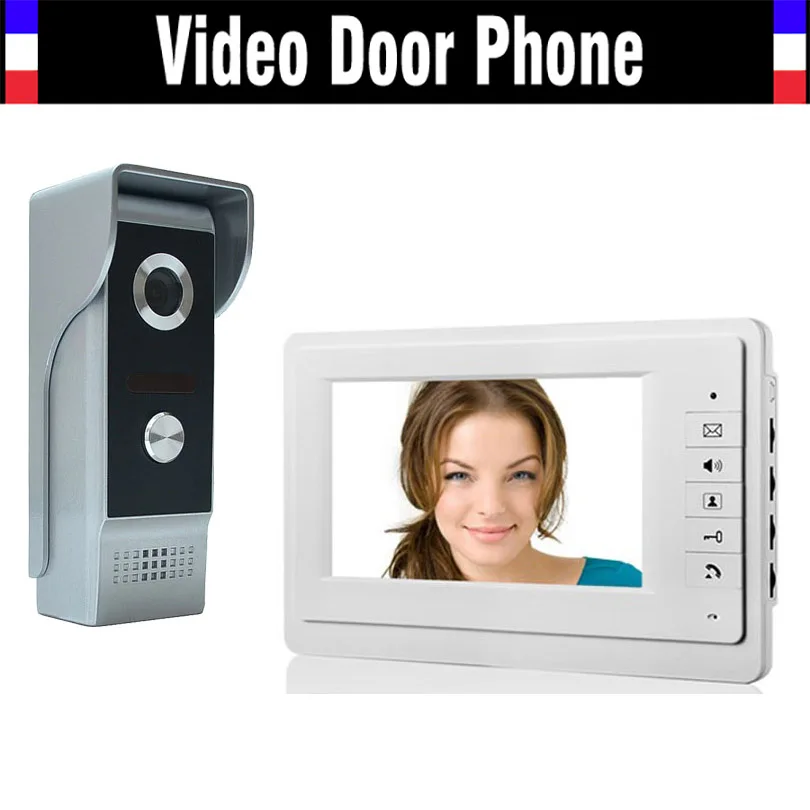 

{ Special Offer } 7" Monitor Video Doorbell Door Phone Intercom Kit Video Doorphone System Speakerphone IR Night Vision Camera