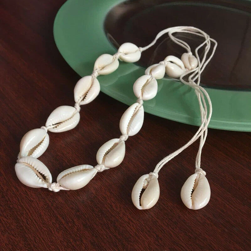 

Bohemian Handmade Natural Seashell Hand Knit Bracelet Shells Bracelets Women Accessories Beaded Strand