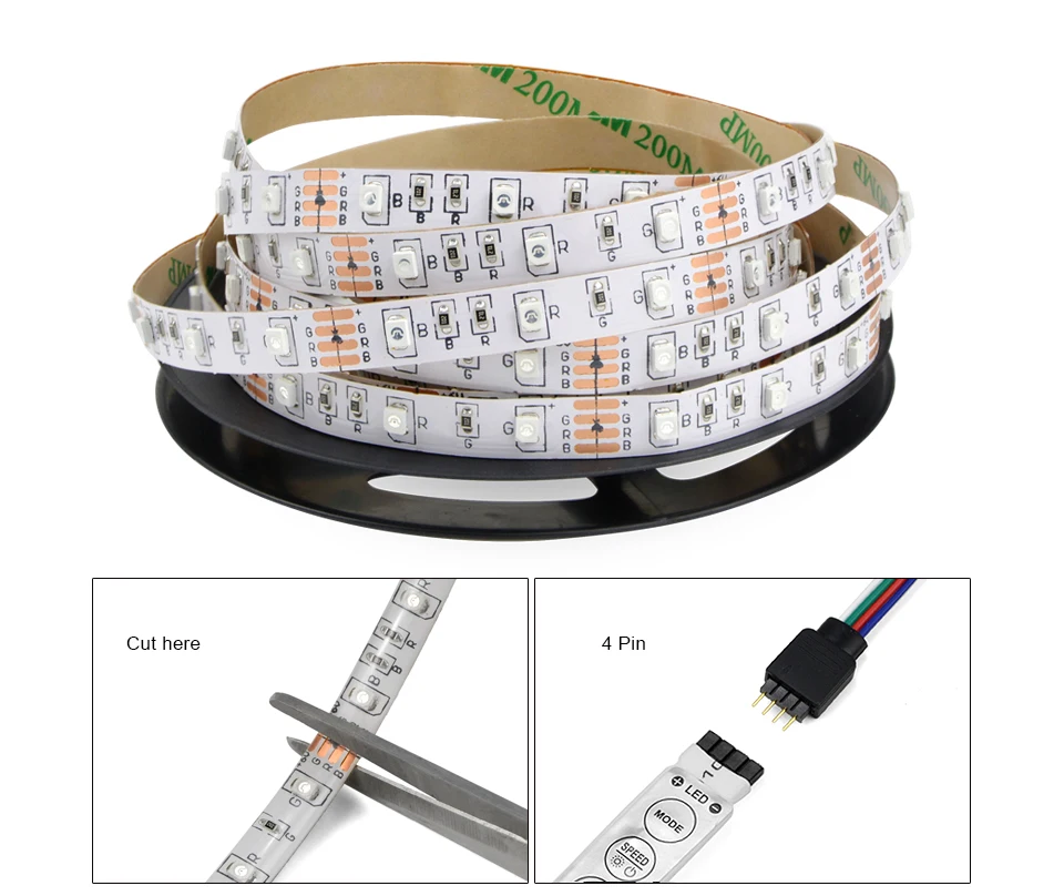 5V USB Power LED Strip light RGB /White/Warm White 2835 3528 SMD HDTV TV  Desktop PC Screen Backlight & Bias lighting 1M 2M 3M 4M