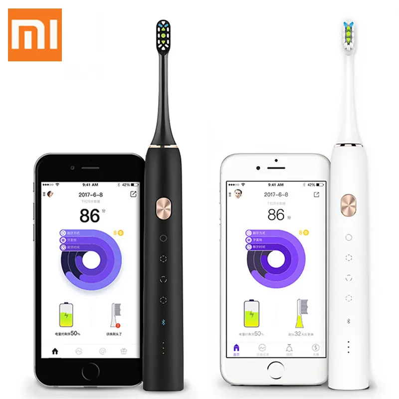 

Xiaomi SOOCAS X3 Electric Toothbrush with 2PCS SOOCAS Replacement USB Charging Waterproof Mijia SOOCARE X3 Electric Toothbrush