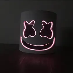 DIY DJ Marshmello маски EVA светодиодный световой Косплэй аксессуары Хэллоуин электронный для музыкального бара Косплэй Опора взрослых детей