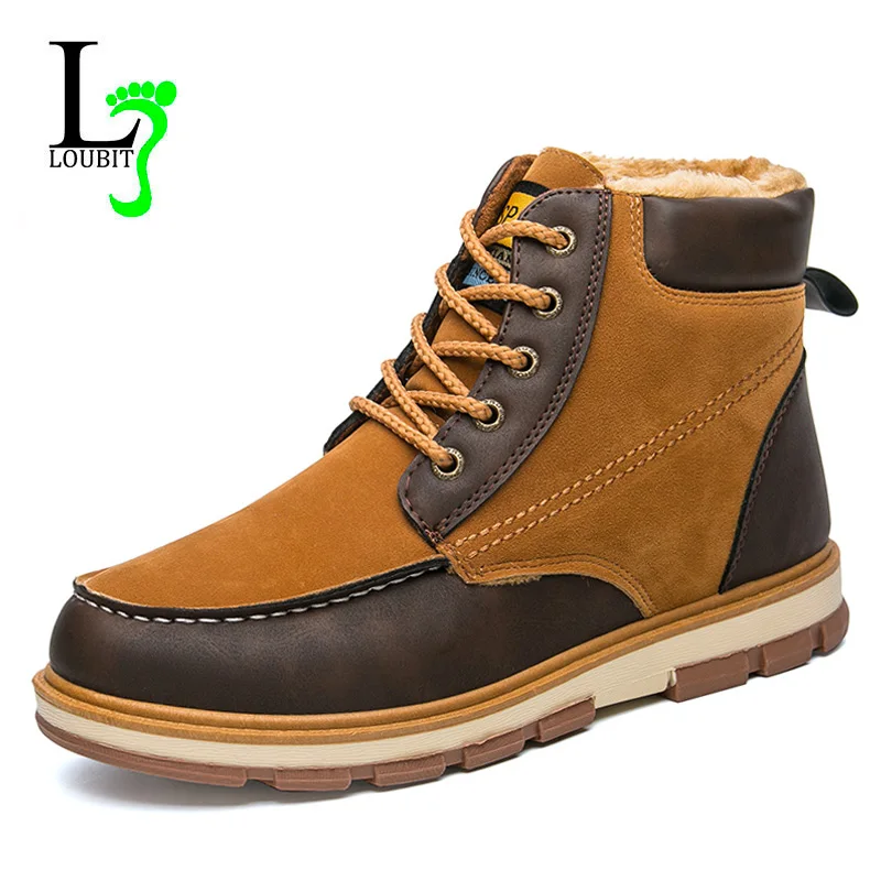 Men Boots 2017 Winter Boots With Fur Inside Fashion Winter Shoes Men