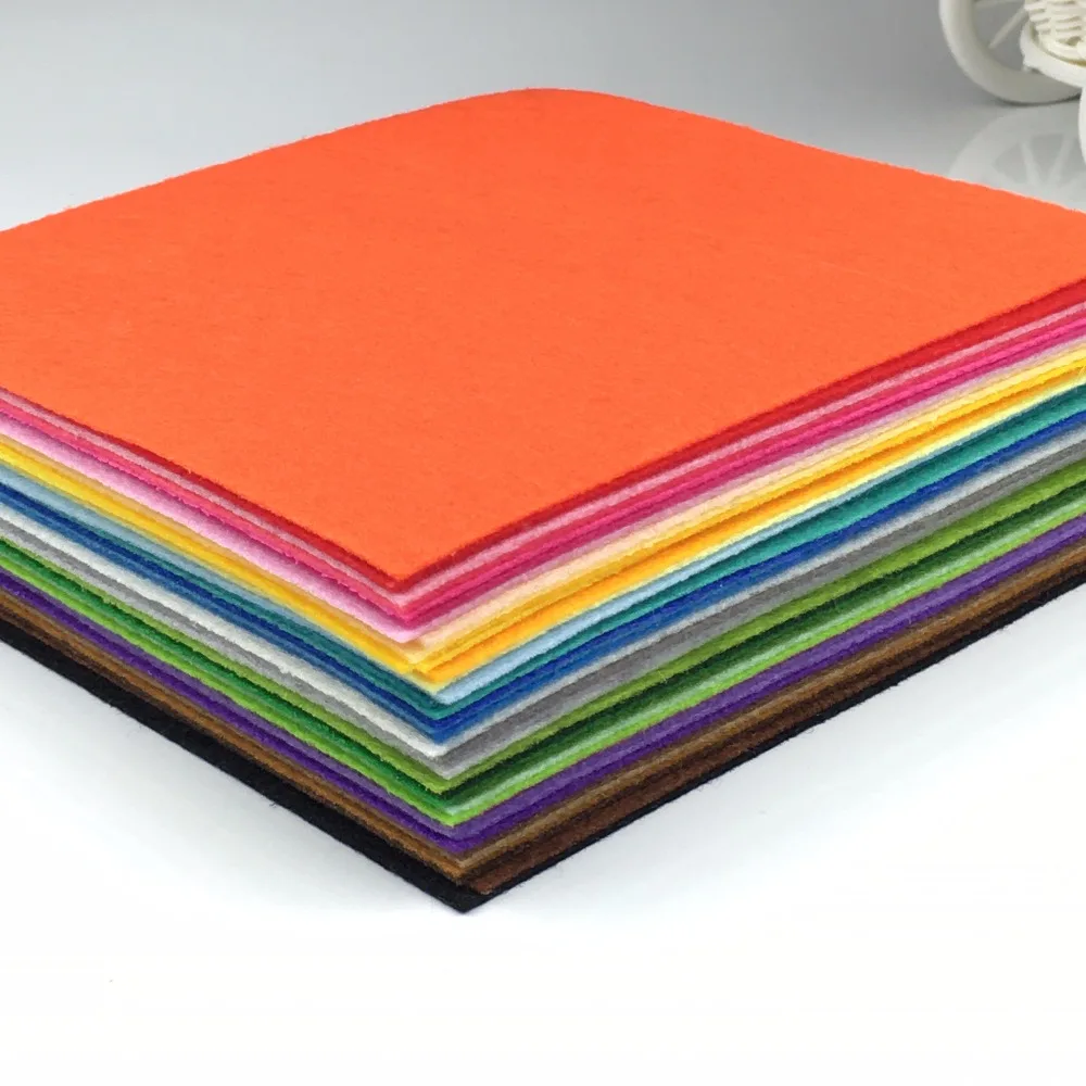 40colors Pure Color Polyester Felt Fabric Cloth DIY Handmade Sewing