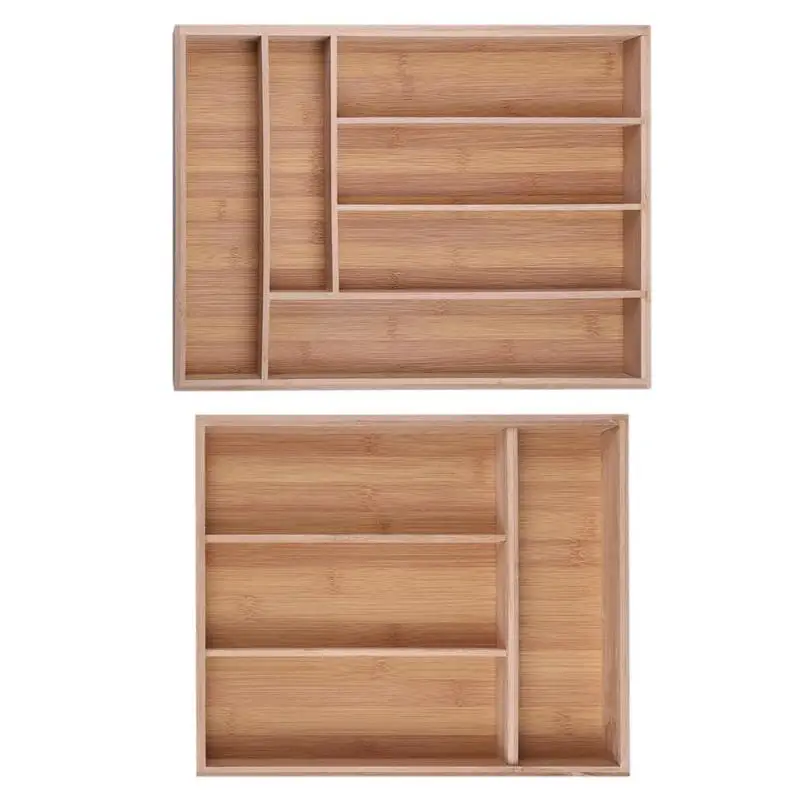 

Bamboo Drawer Organizer Flatware Storage Box Kitchenware Drawer Divider