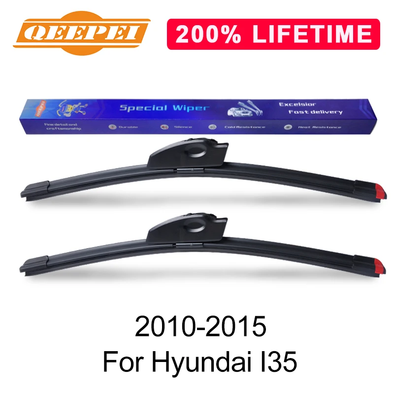 QEEPEI Replace Wiper Blades For Hyundai IX35 2010-2015 24&quot+16&quot Natural Rubber Clean Front Windshield Car Accessories | Автомобили