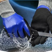 Водонепроницаемые маслостойкие защитные перчатки HPPE Стекловолоконные нитриловые порезные нефтяные газовые рабочие перчатки