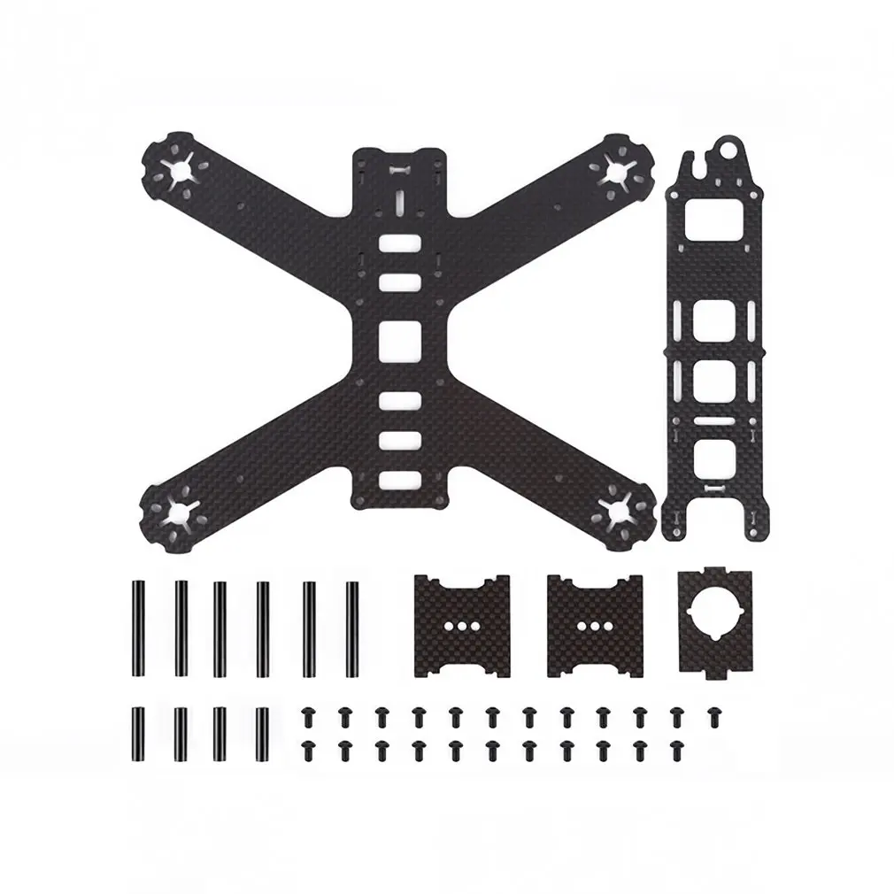 

210 / 180 Diagonal Wheelbase Carbon Fiber Black Aircraft Frame Black Aluminum Column Rational Layout Easy to Install