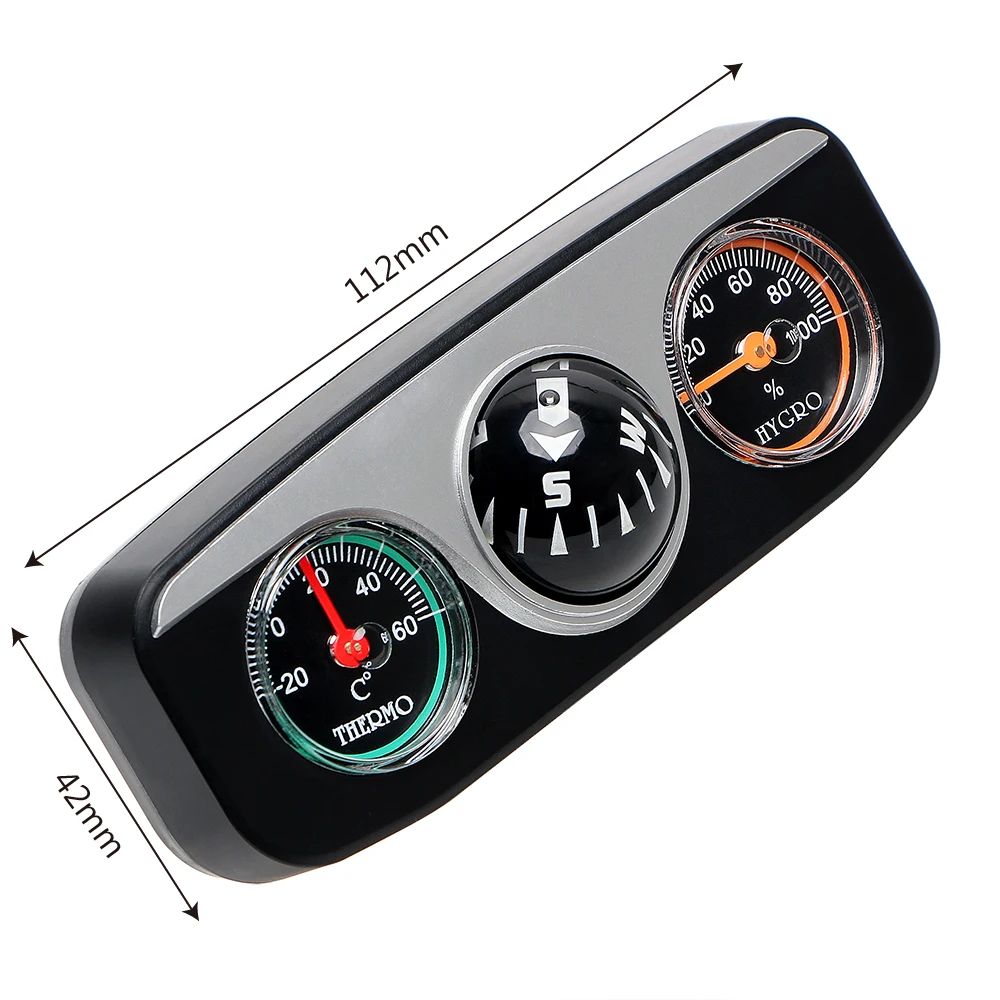 YOSOLO 3 in 1 Guide Ball Car Compass Thermometer Hygrometer Car Styling For Auto Boat Vehicles Car Ornament Interior Accessories