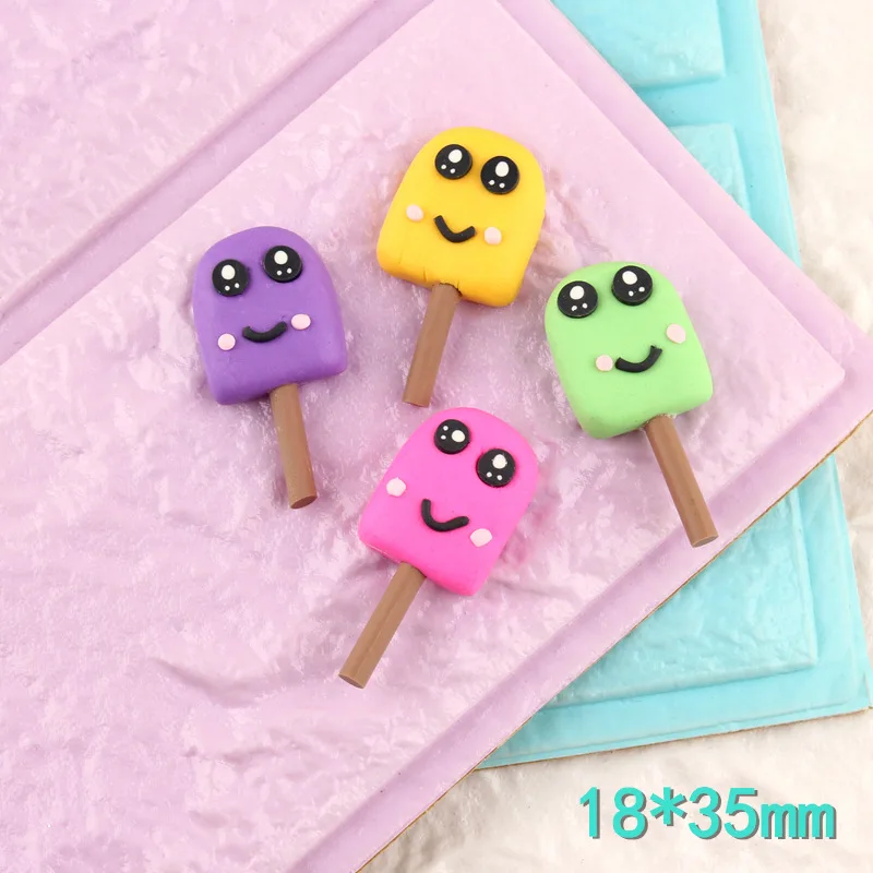 10 шт. 18*35 мм DIY Мягкая Керамика Полимерная глина эскимо леденец подвески кабошон