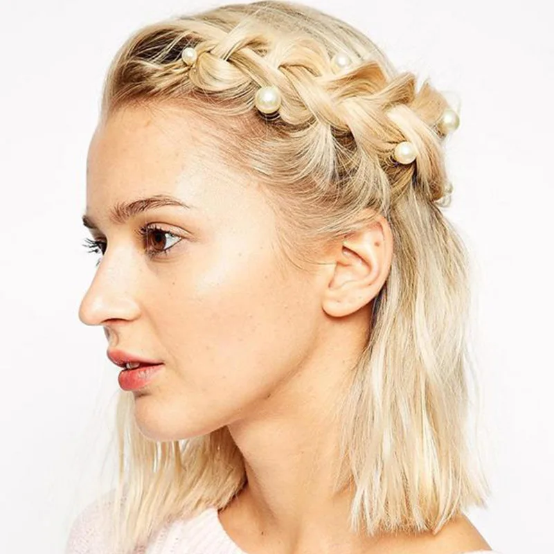

12 Pcs/Lot Flower Spiral Hair Clips For Girls Silver Pearls Hairpins Women Hairgrip Crystal Barrette Rhinestone Haar Accessoires