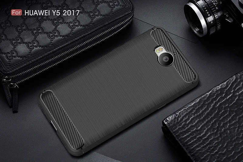 carbon fiber silicone case huawei y5 2017 (11)