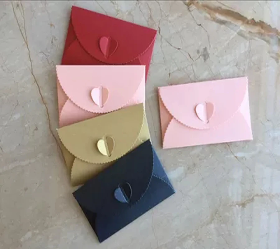 

10pcs/lot Mini Vintage envelope Pearlescent Love Member Bank Card Envelope Bag Creative Packaging Greeting Card Invitation