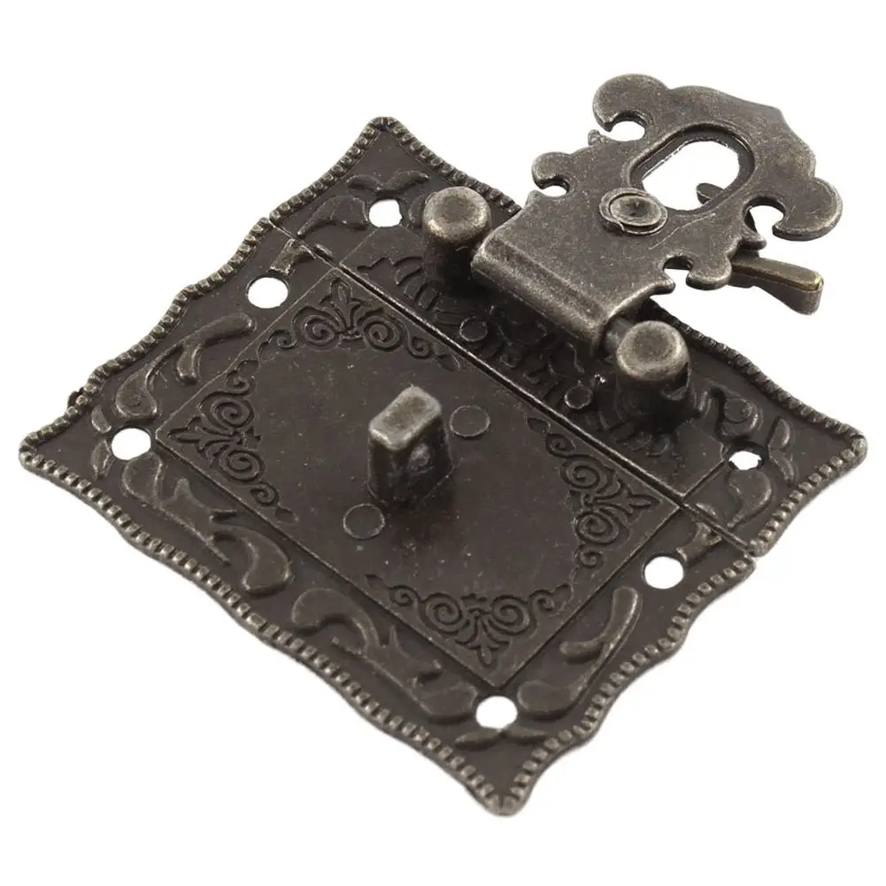 2 pcs 51mm x 43mm vintage style jewelry box hasp latch pulls with