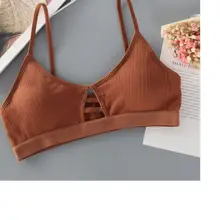 Для женщин крест-накрест тройной топ в клетку с ремешками бюстгальтер без подкладки с короткими топы с бретельками