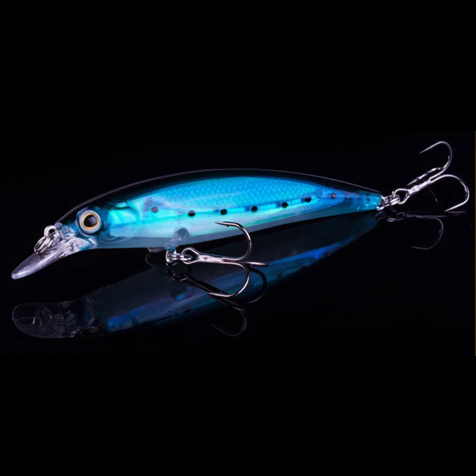 1 шт. Рыболовная Приманка Minnow лазерный жесткая искусственная приманка 3D глаза на