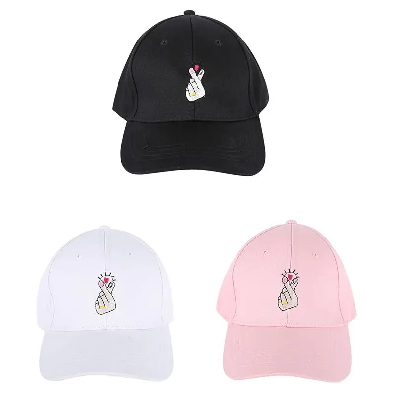 

N Three Colors Available with Love Finger Print Cap Korean Style Snapback Hats Unisex Hip-Hop Adjustable BaseballHat